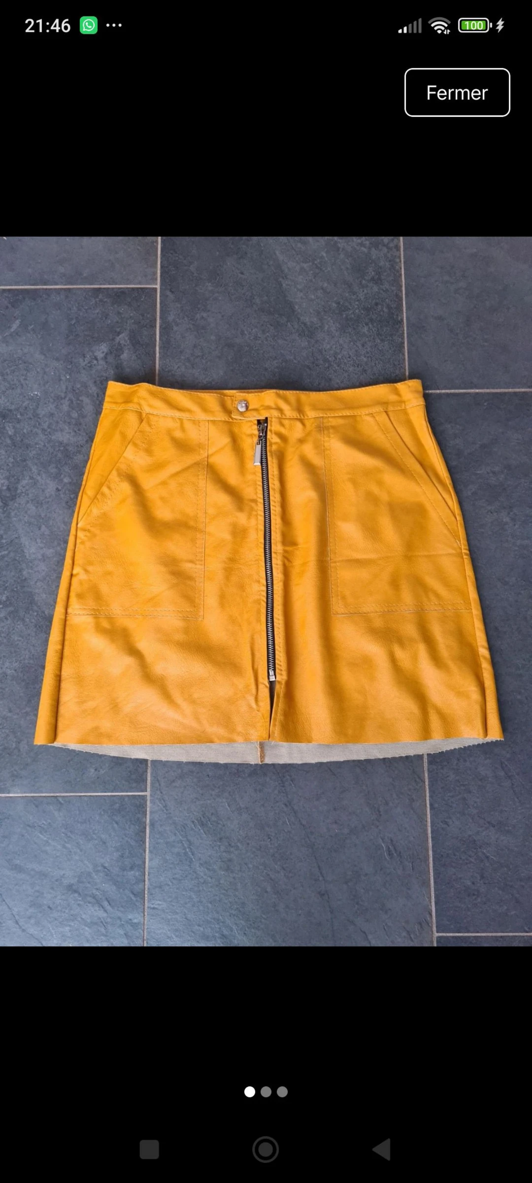 Jupe simili cuir taille L 